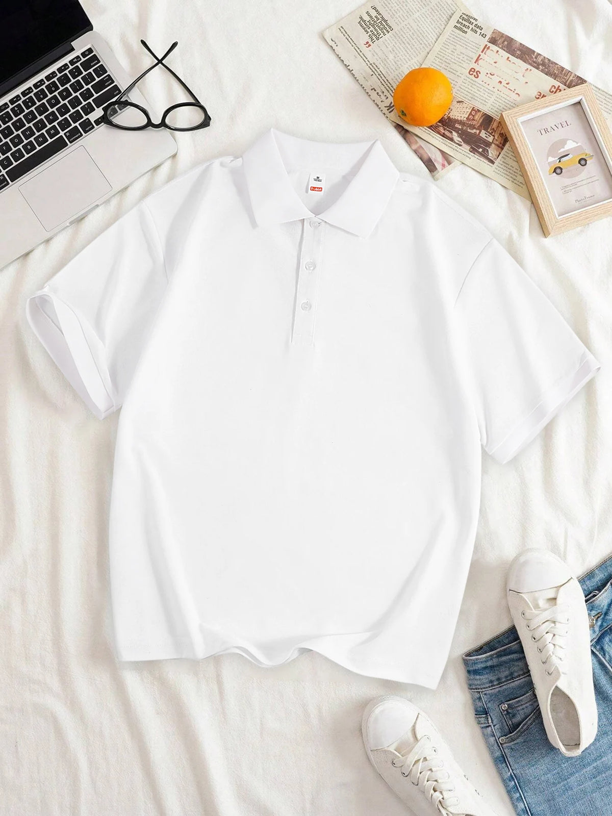 Women's Short-Sleeve Golf Polo - Solid Color, Lightweight