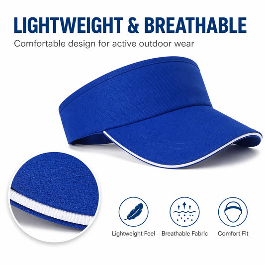 Adjustable Golf Sun Visor - Breathable, Unisex