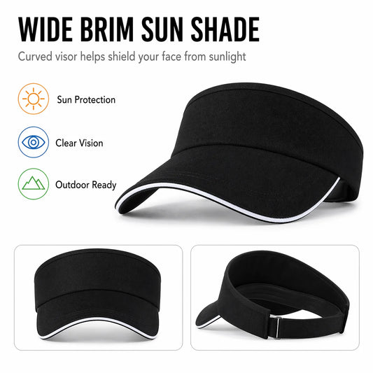 Adjustable Golf Sun Visor - Breathable, Unisex