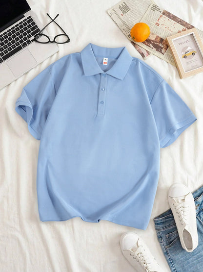 Women's Short-Sleeve Golf Polo - Solid Color, Lightweight